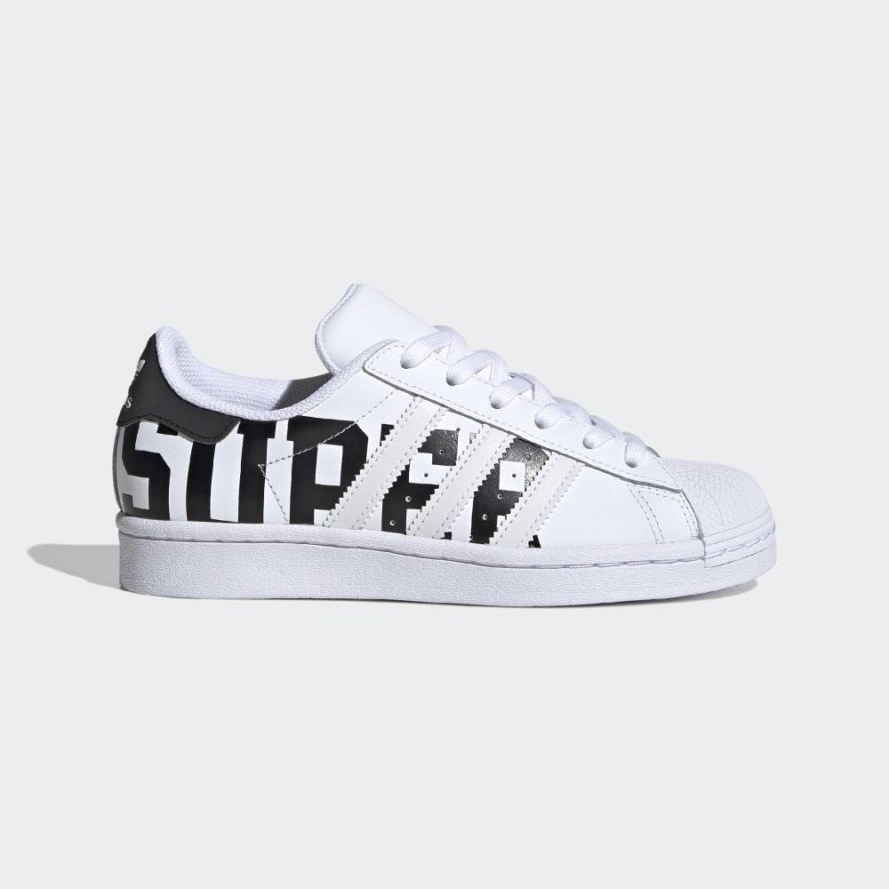 Originals Adidas Superstar Baieti Romania - Negrii/Albi FV3744